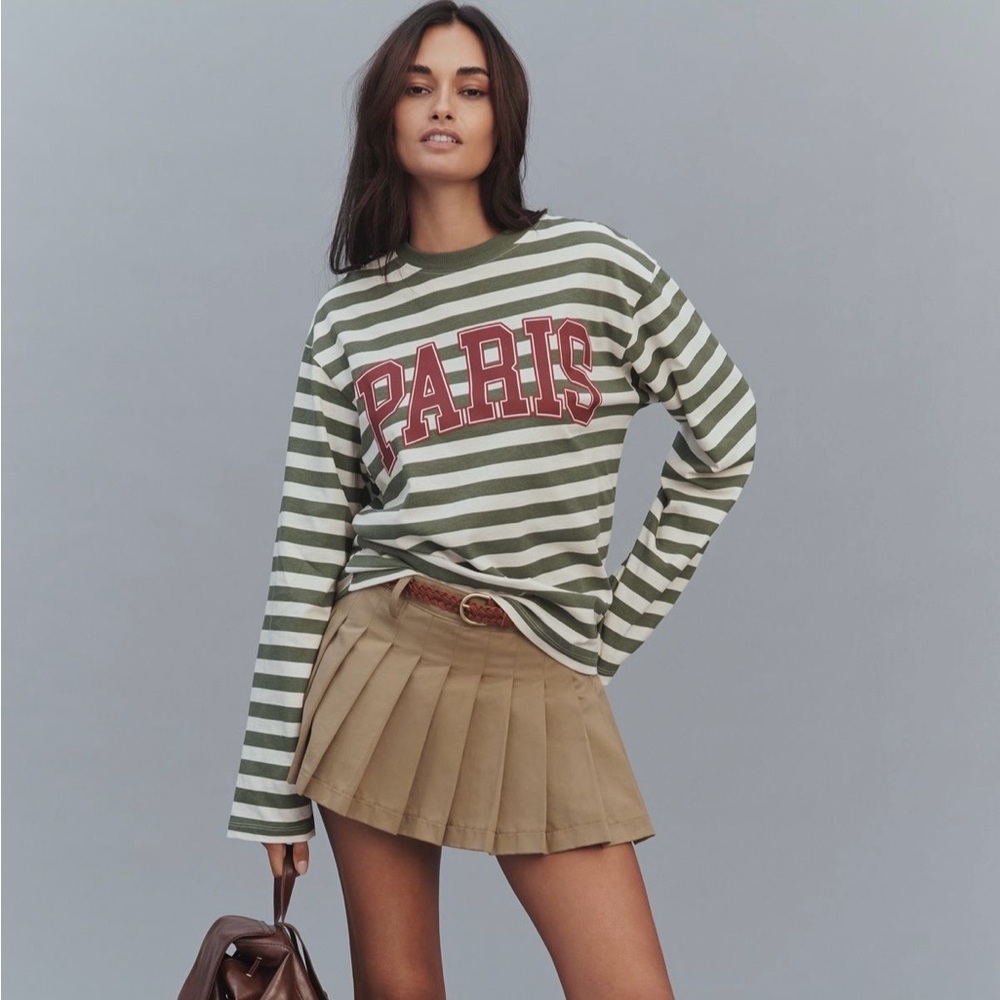 Anthropologie long sleeve Paris top